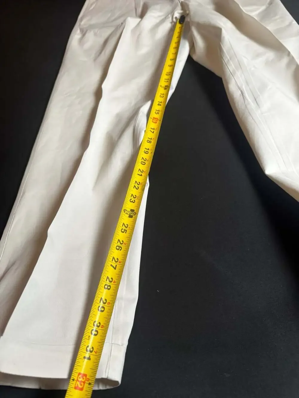 Vintage White Cotton Pleated Trousers 40x31